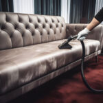 LEATHER CLEANING OTTOMAN